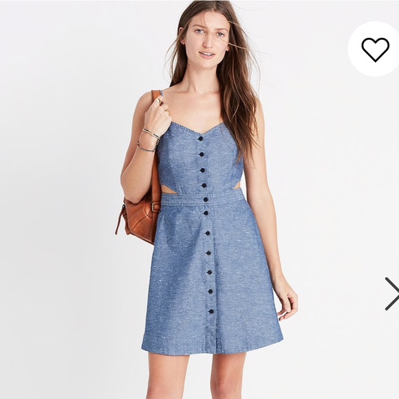 Madewell Dresses & Skirts - Madewell Chambray Cutout Cami Minidress